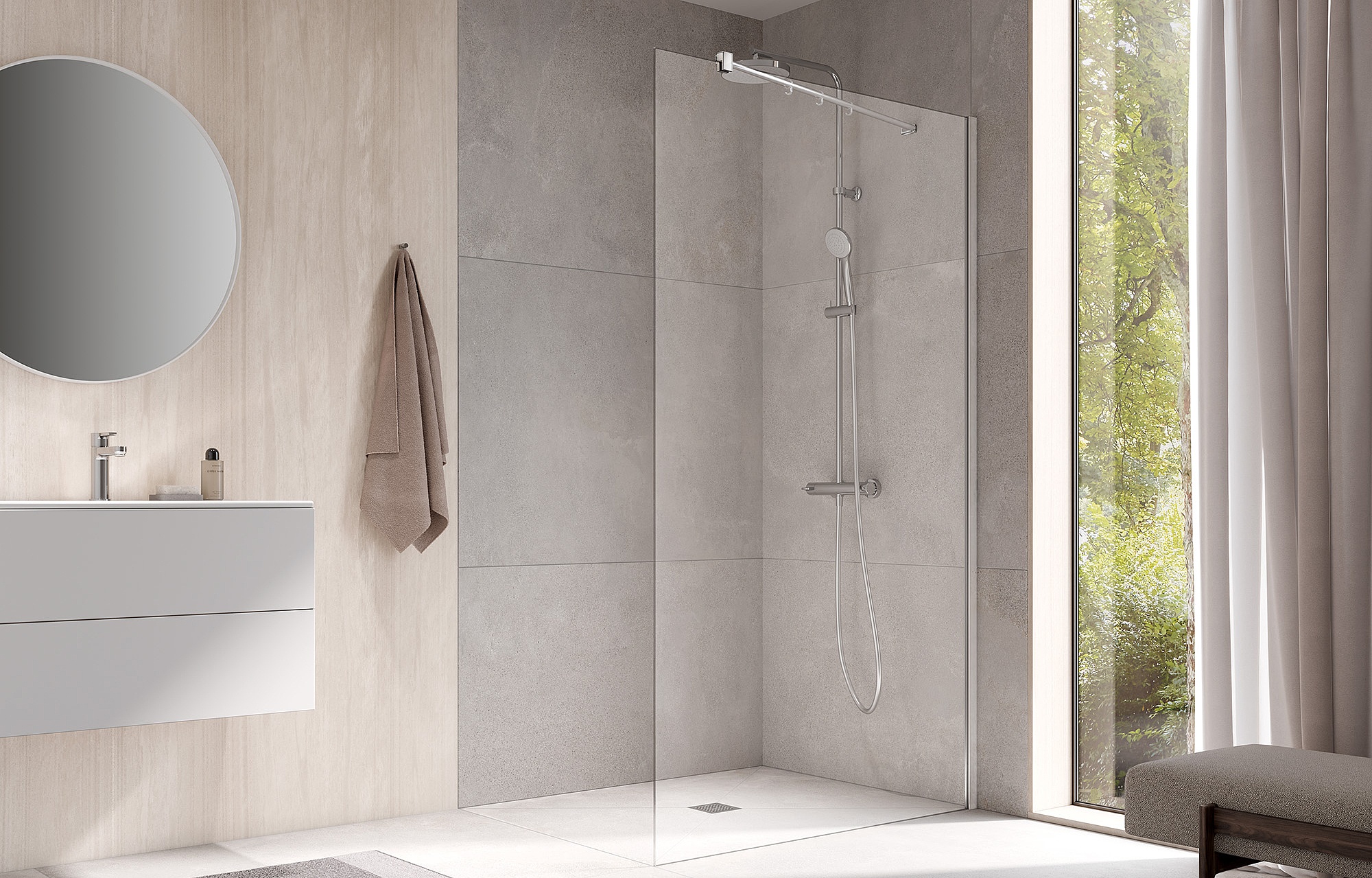 Paroi de douche Kermi Walk-In WALK-IN-XB Wall 